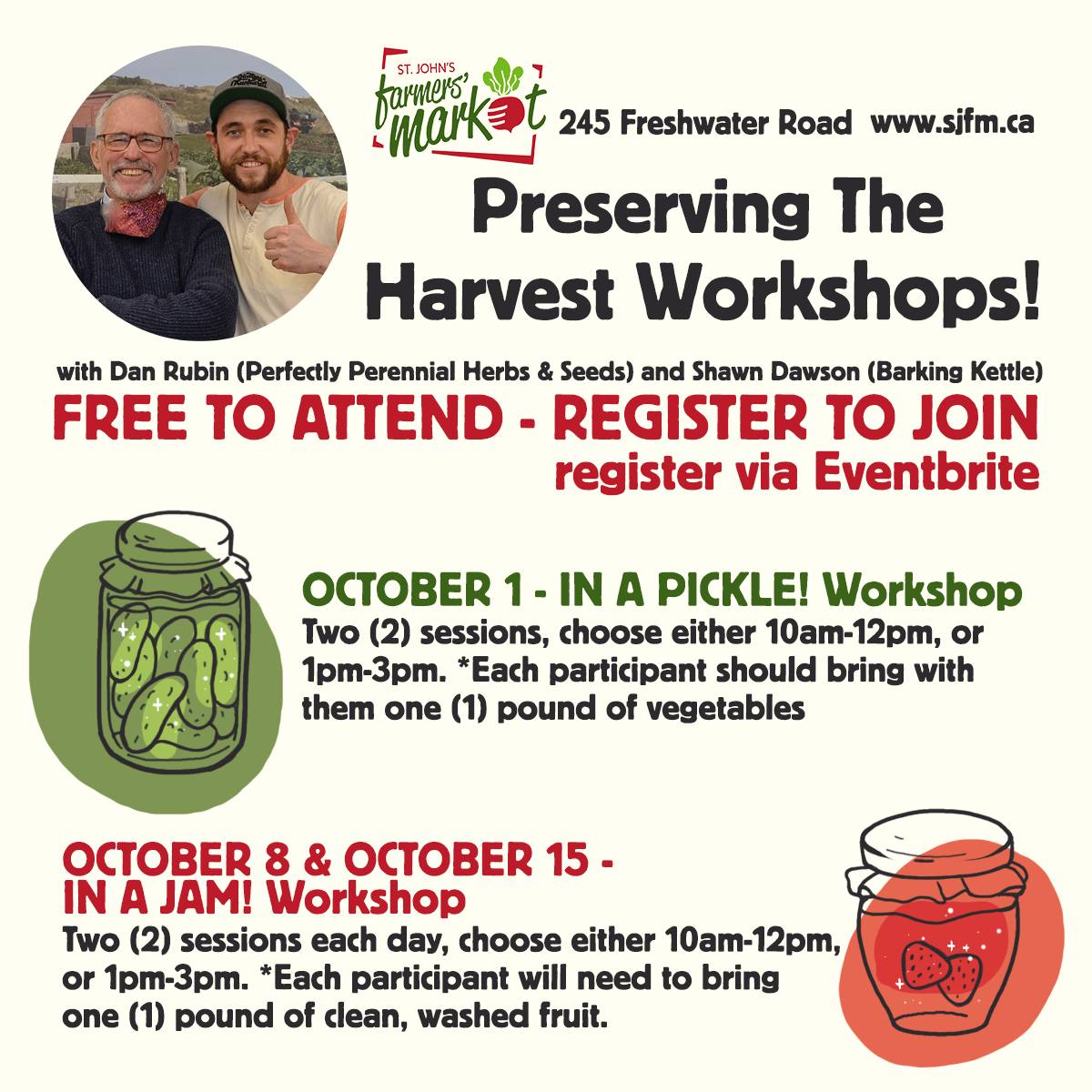 In a Pickle! - A Pickling Workshop at the St. John's Farmers' Market